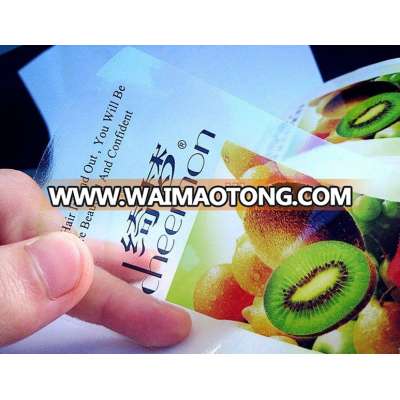 Custom clear transparent label and sticker printing